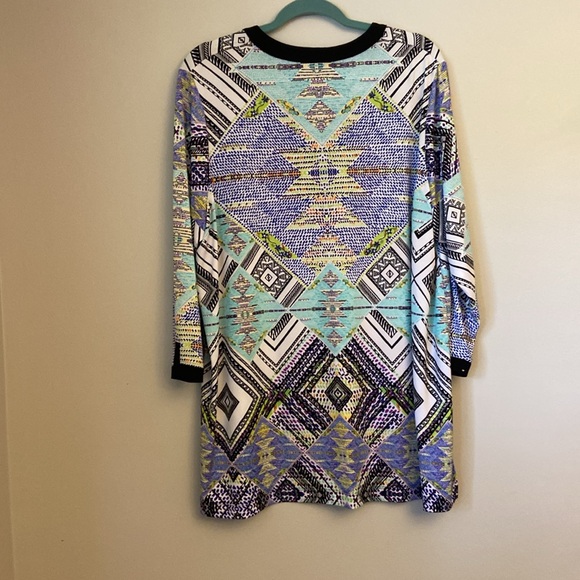 💜NWT Rafaella Modern Aztec Print Tunic Length Women’s size 2X - Picture 2 of 9